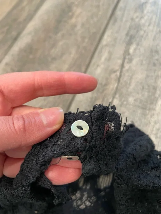 Free People Black Lace Mini Dress with High Neck - Picture 5 of 9